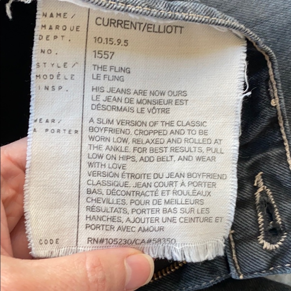 EUC Current Elliot The Fling Boyfriend jeans (Ash) - Picture 6 of 8